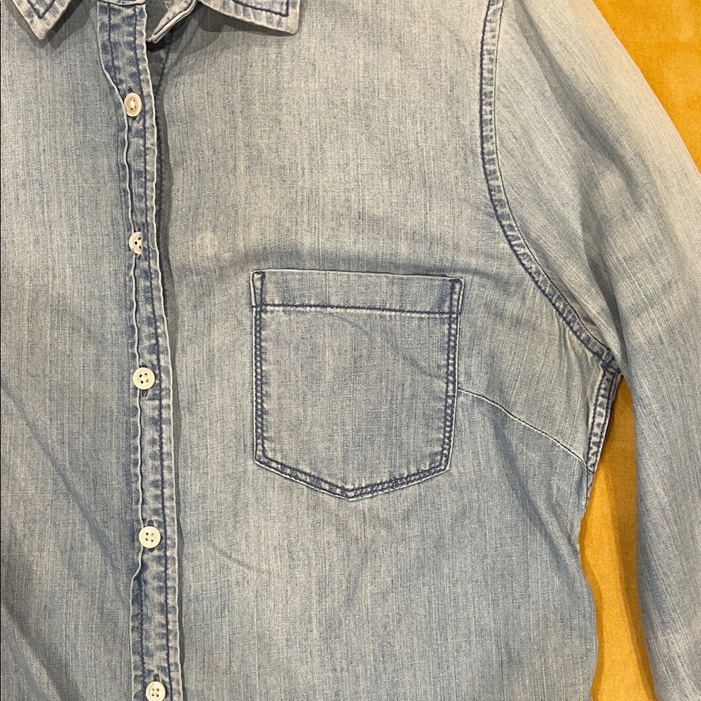 J. Crew Light Blue Denim Button Down Shirt - Picture 3 of 10